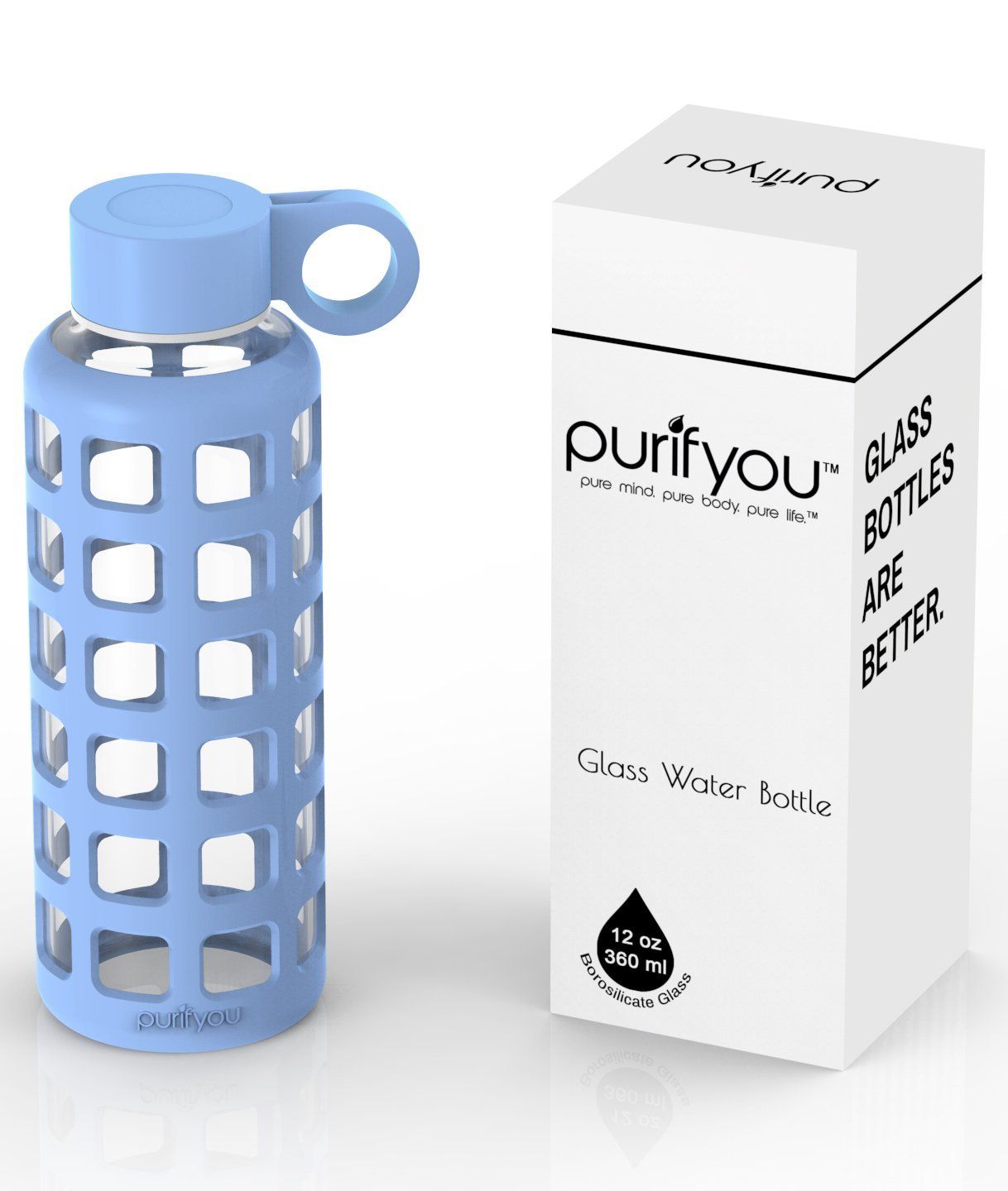 Purifyou Water Glass Bottle 40oz